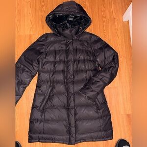 The North Face Women's 600 Black Puffer Parker Long Jacket-L